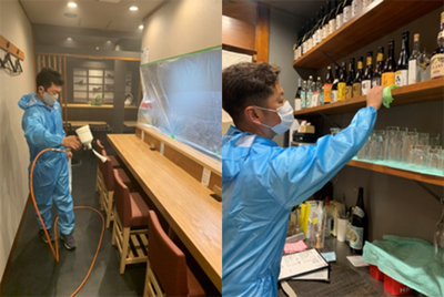 細かい部分へのコーティング